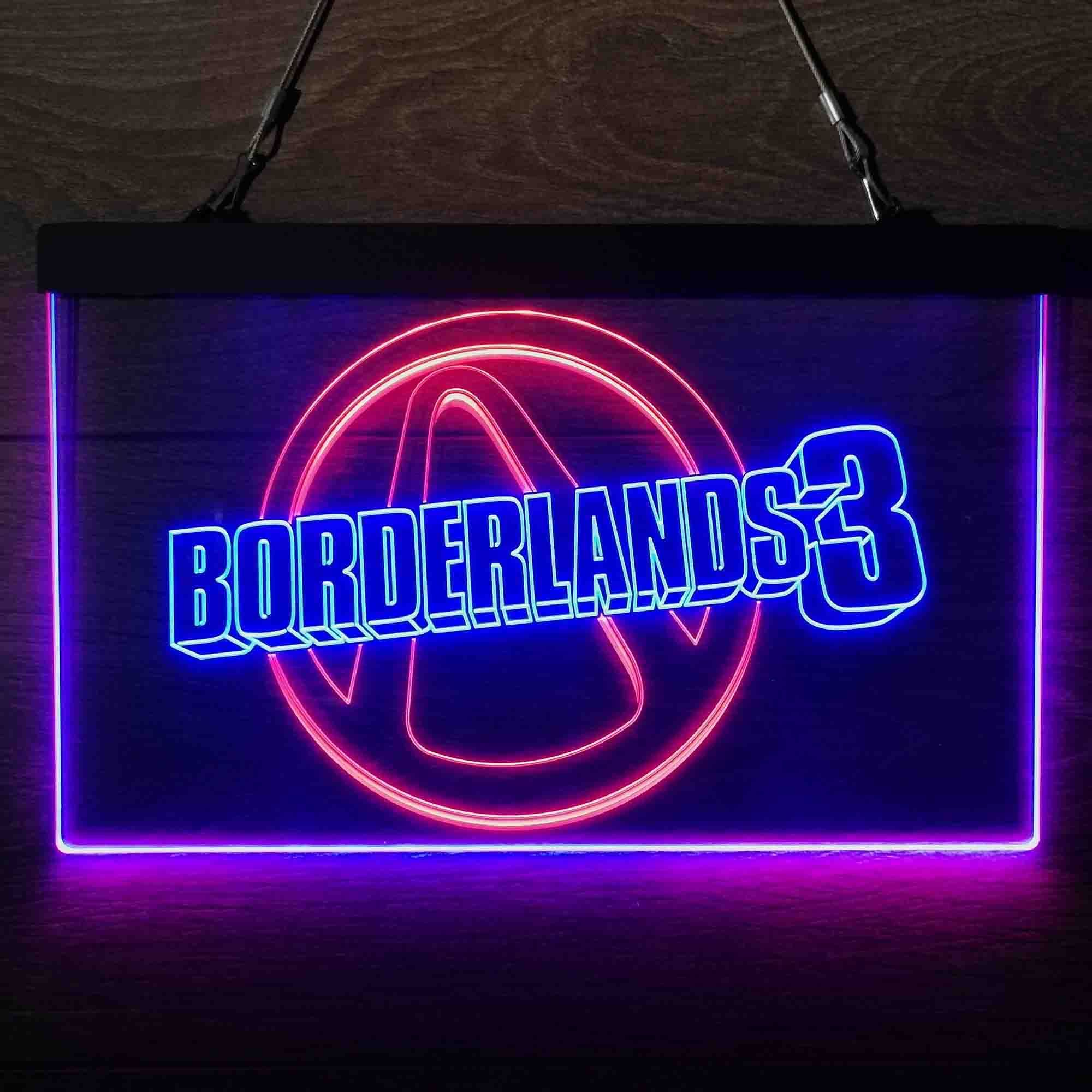 Borderlands 3 Logo Dual LED Neon Light Sign